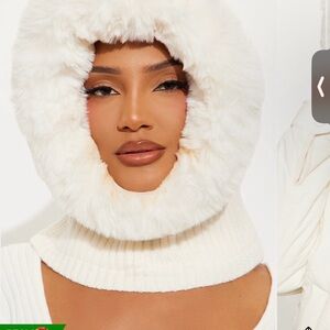 Cozy White Faux Fur Hooded Sweater